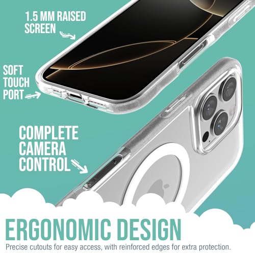 Smartish® iPhone 16 Pro Max Magnetic Case - Gripmunk Compatible with MagSafe [Lightweight + Protective] Slim & Thin Grip Cover with Microfiber Lining for Apple iPhone 16 Pro Max - Clearly Clear - Image 3