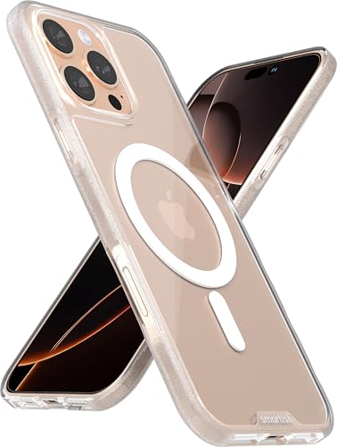 Smartish® iPhone 16 Pro Max Magnetic Case - Gripmunk Compatible with MagSafe [Lightweight + Protective] Slim & Thin Grip Cover with Microfiber Lining for Apple iPhone 16 Pro Max - Clearly Clear - Image 1