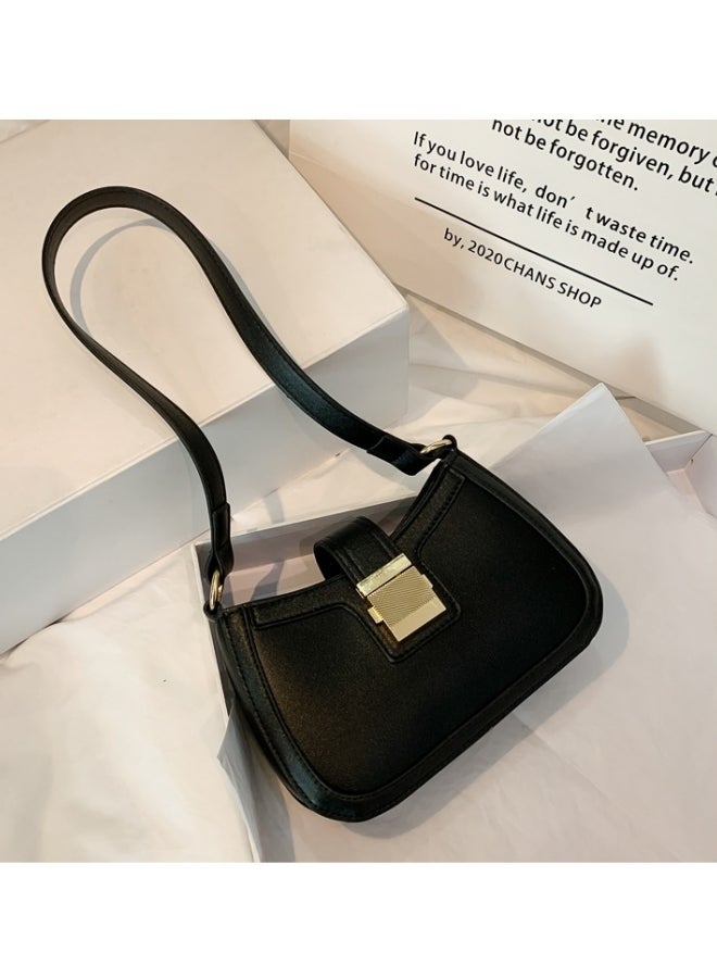 Women's Versatile PU Leather Shoulder Bag, Ladies Portable Fashionable Armpit Bag Side Bag Carry Bag, Daily Commuting Handbag Satchel Bag Phone Bag Office Bag Clutch Bag for Girls/College Students  - Image 3