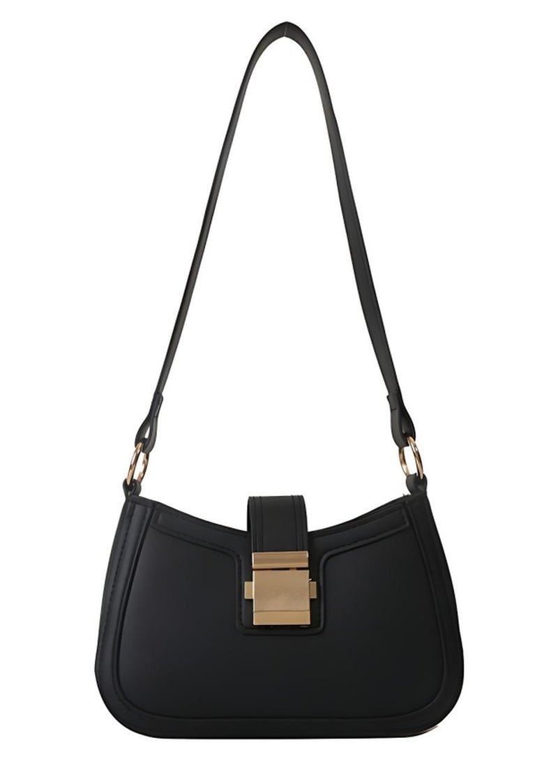 Women's Versatile PU Leather Shoulder Bag, Ladies Portable Fashionable Armpit Bag Side Bag Carry Bag, Daily Commuting Handbag Satchel Bag Phone Bag Office Bag Clutch Bag for Girls/College Students - Image 1