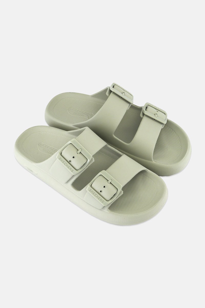 SKECHERS Men Arch Fit Horizonl-Heatwave Slip On Slides, Light Olive - Image 2