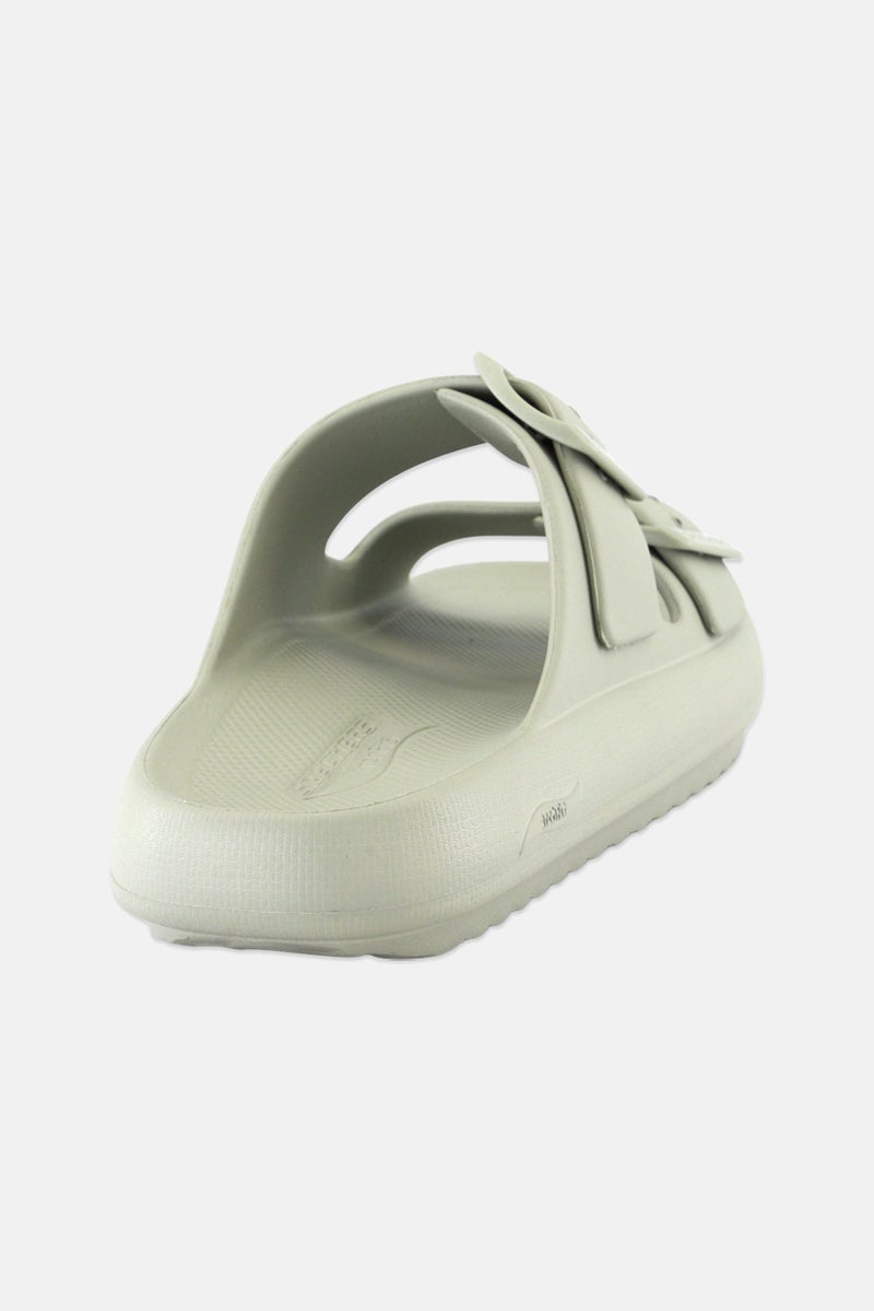 SKECHERS Men Arch Fit Horizonl-Heatwave Slip On Slides, Light Olive - Image 3