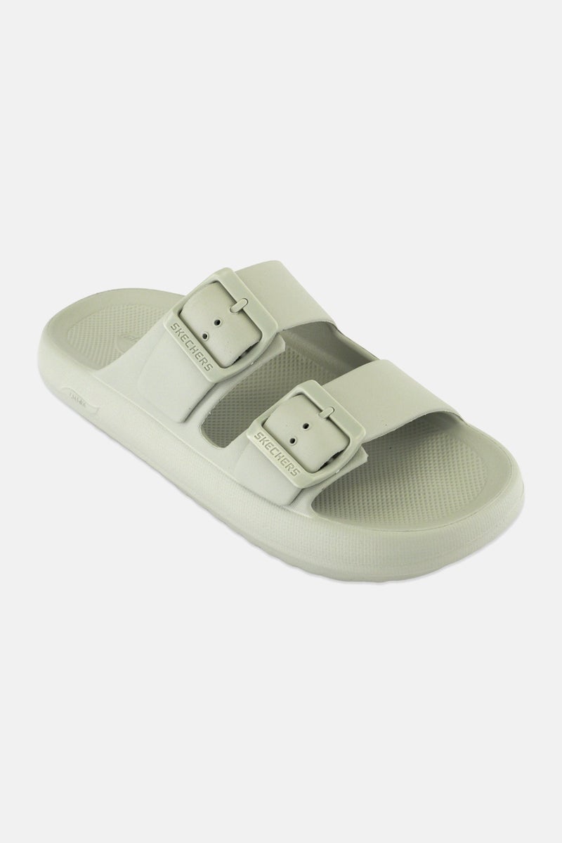 SKECHERS Men Arch Fit Horizonl-Heatwave Slip On Slides, Light Olive - Image 1