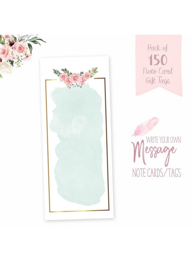 Chic a Choc 150 Note Card Gift Tags. Blank Tags To Write Your Own Message. Slim Tags With Jute String For Attaching To Gift Box, Cake Box For All Occasion. - Image 3