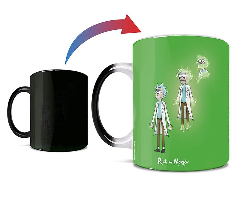 Morphing Mugs Rick and Morty Teleporting Rick Sanchez  One 11 oz Color Changing Ceramic Mug  Image Revealed When HOT Liquid Is Added - Image 3