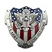 Vozekrod US Army Veteran Car Emblem 3D Metal Decal Shield Shape with Eagle and American Flag Zinc Alloy Military Pride Badge with 3M Adhesive Car Truck Motorcycle Decor for Veterans - Image 2