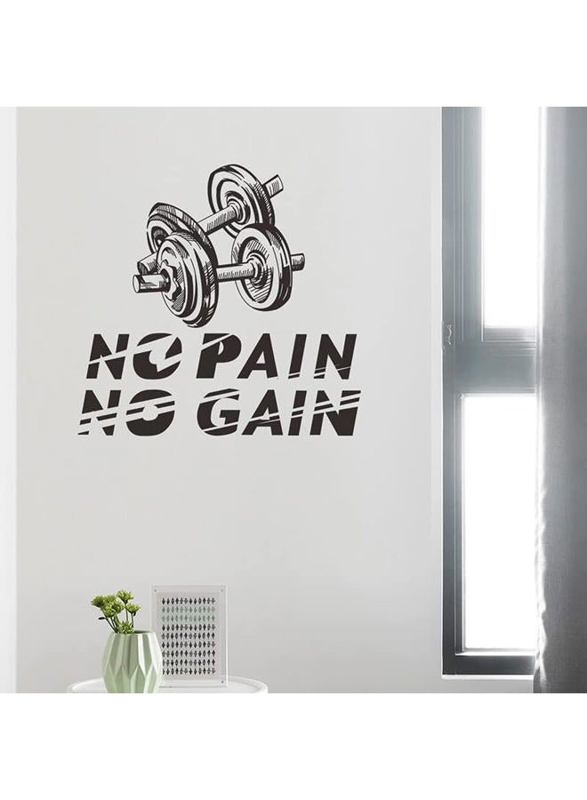 RUST-OLEUM Home Gym Wall Decals No Pain No Gain Inspirational Quote Wall Stickers Workout Fitness Exercise Sign Wall Decor for Gym Bedroom Living Room Decor - Image 4