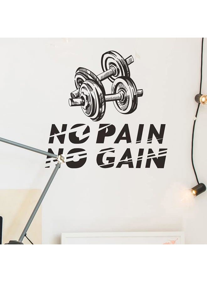 RUST-OLEUM Home Gym Wall Decals No Pain No Gain Inspirational Quote Wall Stickers Workout Fitness Exercise Sign Wall Decor for Gym Bedroom Living Room Decor - Image 3