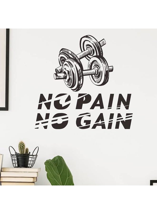 RUST-OLEUM Home Gym Wall Decals No Pain No Gain Inspirational Quote Wall Stickers Workout Fitness Exercise Sign Wall Decor for Gym Bedroom Living Room Decor - Image 5