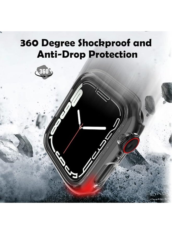 wexon Protective Case With Screen Protector For Apple Watch series 7-8-9  41mm Clear - Image 4