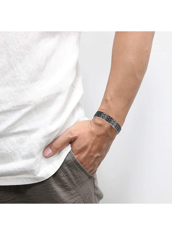 Relex Magnetic Copper Bracelet for Men, Pure Copper Bracelet with Ultra Strength Magnets Double-Row Magnet Design for Joint Pain Relief and Wellness - Image 3