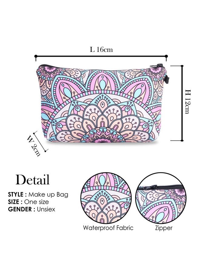 Xelvix Small Makeup Bags, Cute Travel Cosmetic Pouch, 2 Cms Toiletry Bag Accessories Organizer For Women & Girls (Multicolor) - Image 3
