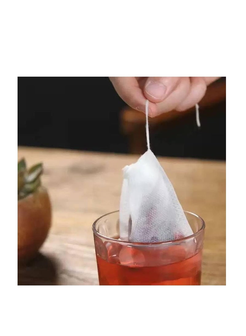 100pcs Disposable Empty Tea Filter Bags Empty Tea Bags with Drawstring for Loose Tea (5cm x 7cm/1.96" x 2.75") - Image 4