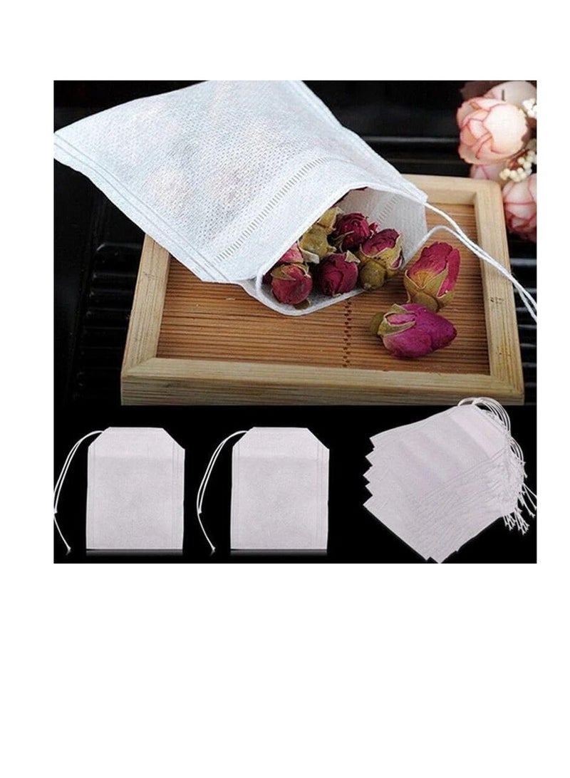 100pcs Disposable Empty Tea Filter Bags Empty Tea Bags with Drawstring for Loose Tea (5cm x 7cm/1.96" x 2.75") - Image 2