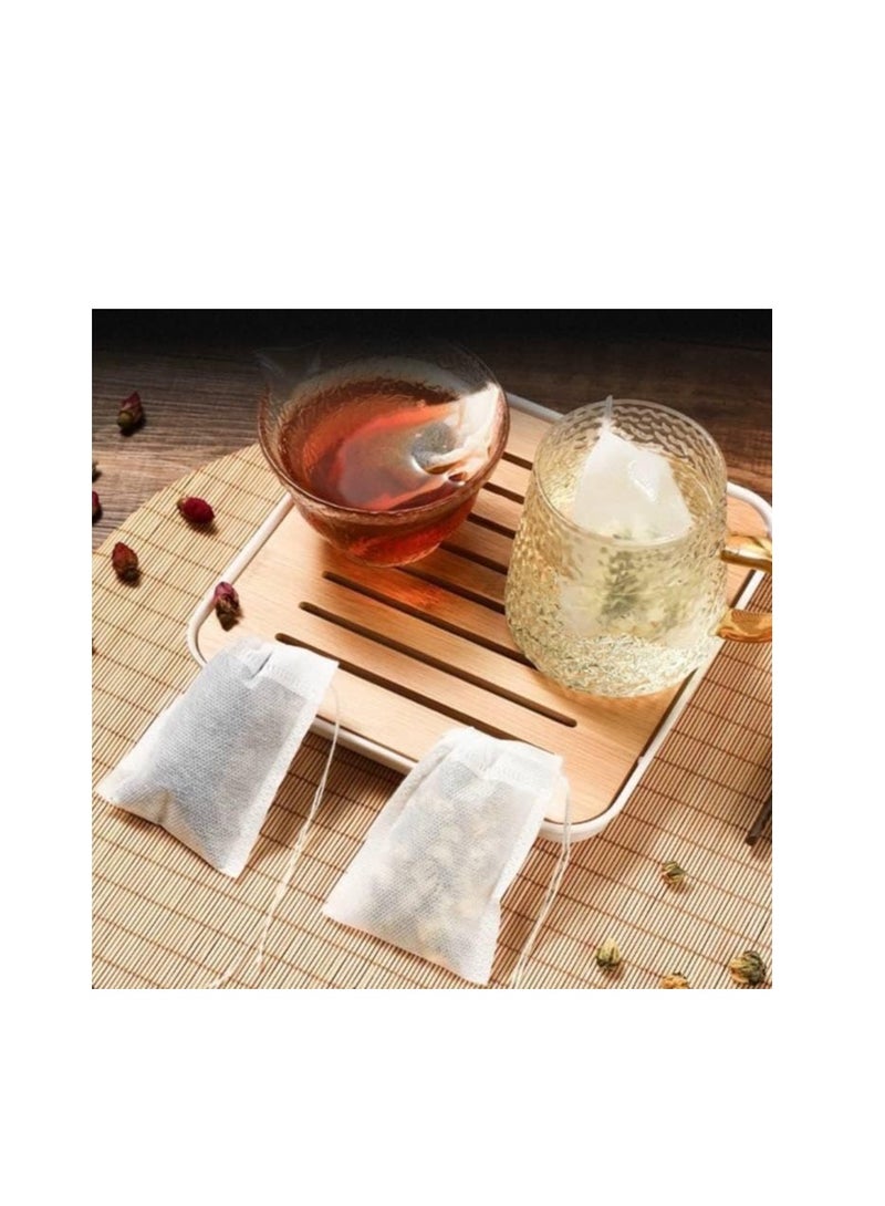 100pcs Disposable Empty Tea Filter Bags Empty Tea Bags with Drawstring for Loose Tea (5cm x 7cm/1.96" x 2.75") - Image 3