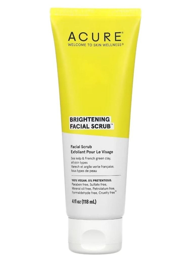 Acure Brightening Facial Scrub, 4 fl oz (118 ml)  - Image 1