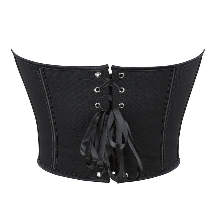 Women's Solid Corset Shapewear Body Shaper Strapless Back Lace Top - Image 2