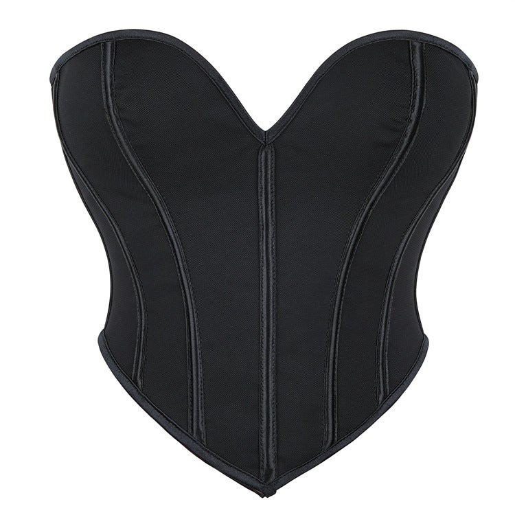 Women's Solid Corset Shapewear Body Shaper Strapless Back Lace Top - Image 1