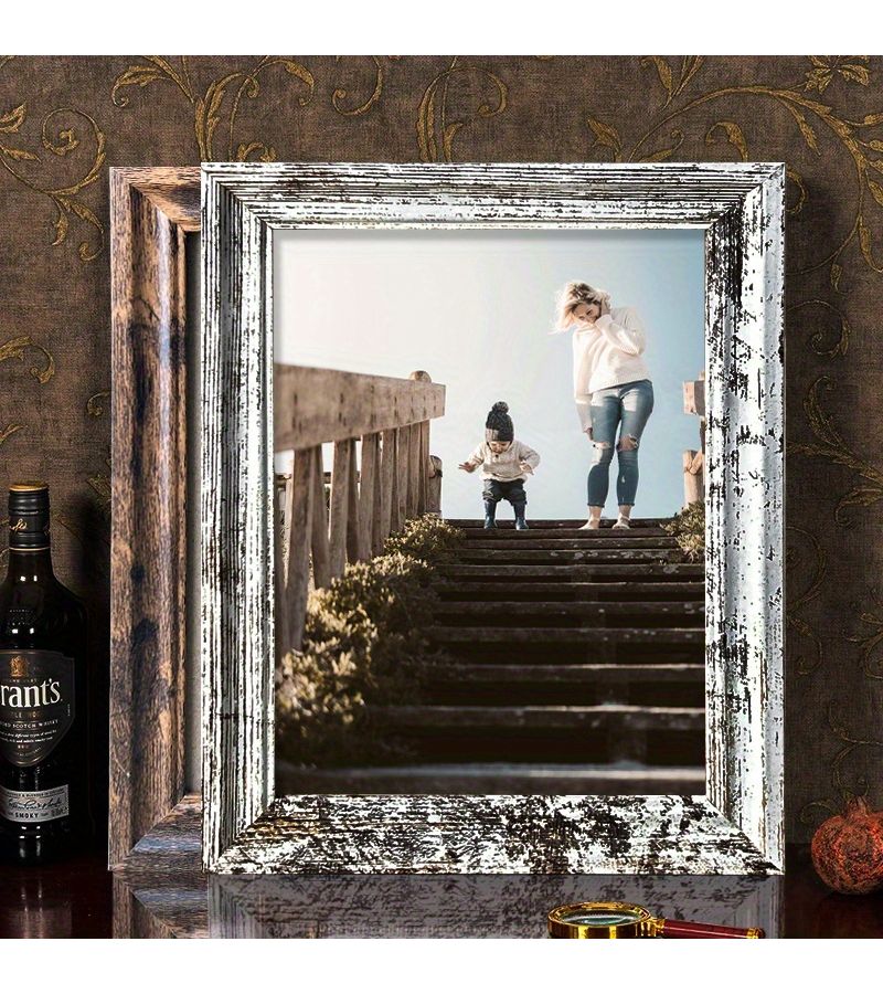 Vintage Wooden Photo Frame 1pc 8x10 Inch Rustic Charm Classic Design Durable Construction Vertical Decor for Living Room Bedroom Retro Home Decor Birthday Party Gift - Image 4
