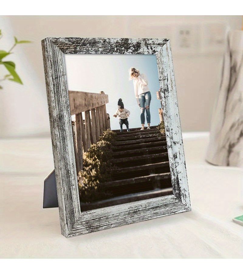 Vintage Wooden Photo Frame 1pc 8x10 Inch Rustic Charm Classic Design Durable Construction Vertical Decor for Living Room Bedroom Retro Home Decor Birthday Party Gift - Image 1