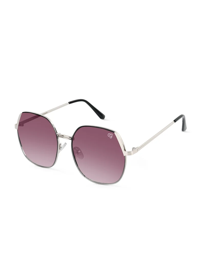 Woggles Latest & Stylish UV Protected Glow Purple Round Sunglasses for Men & Women