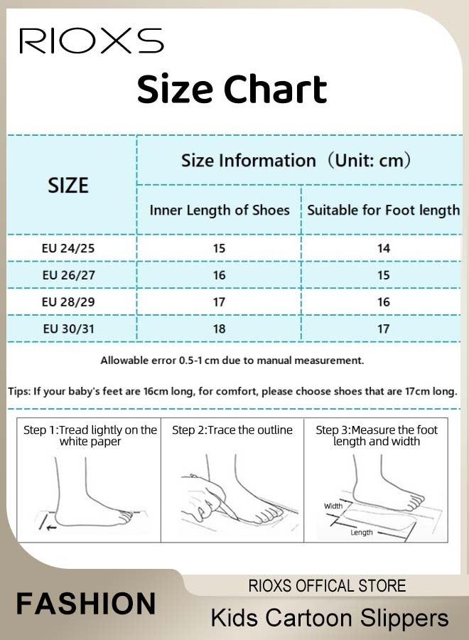Kids Cartoon Slippers, Boys Girls Slides Sandals, Toddler Little Kids Unisex Slippers, Outdoor Beach Slippers, Cushioned Thick Sole Cute Cartoon Shower Slippers, Perfect For All Seasons, Home Slippers Anti-Slip Bath Slippers