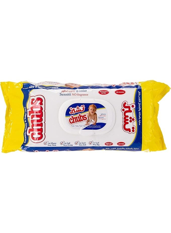 Chubs Sensitive Baby Wipes Travel Pack 80pcs - Image 1