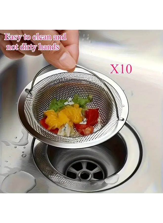 Heavy Duty Stainless Steel Sink Strainer Fine Mesh with Handle for Kitchen Bathroom Silvery - Image 5