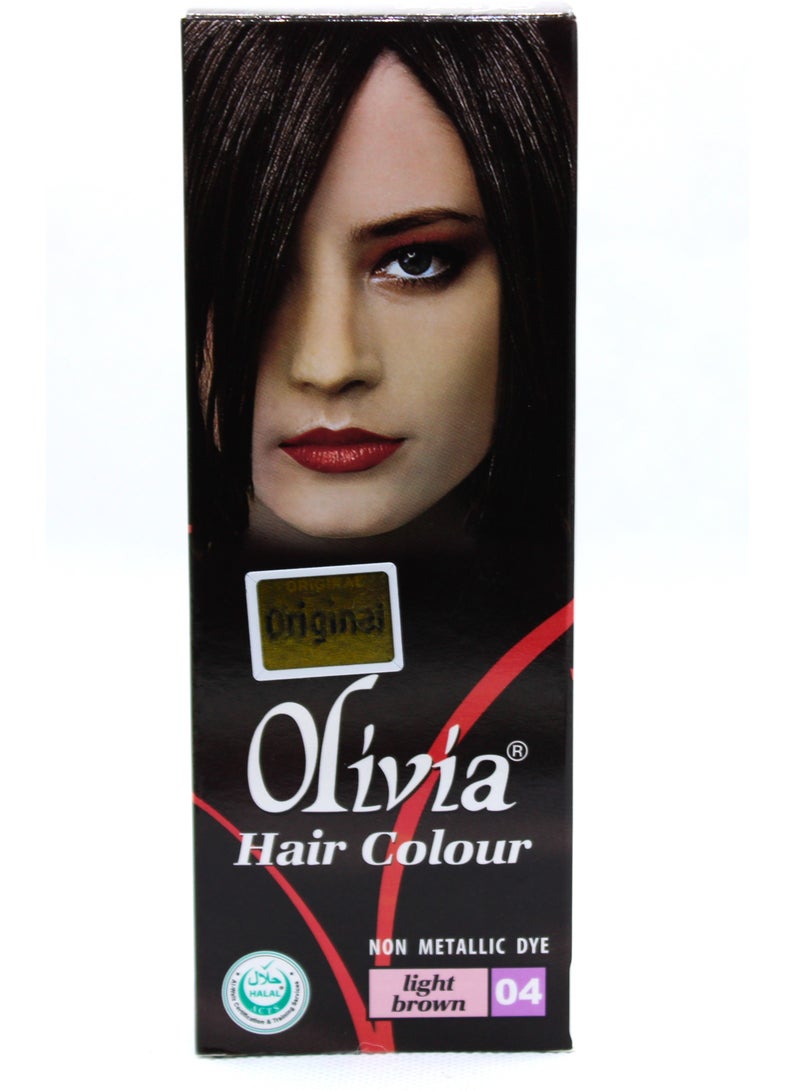 صبغة شعر أوليفيا، بني فاتح 04، صبغة شعر غير معدنية، معتمدة حلال