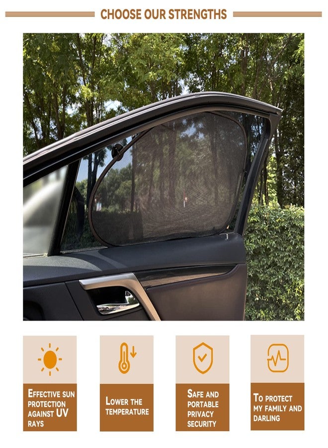 NTNEV 2 Pack Universal Car Window Shade, Car Window Shade for Baby, Protecting Kids Pets, Car Accessories Side Sun Visor, Car Sun Shade, Glare and UV Rays Protection, Perfect for Car, Van, SUV - Image 3