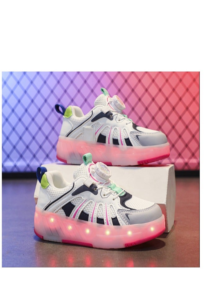 إسكدنيا Glowing Shoes-Children's Cute Double Wheel Flash Skating Shoes - Image 2