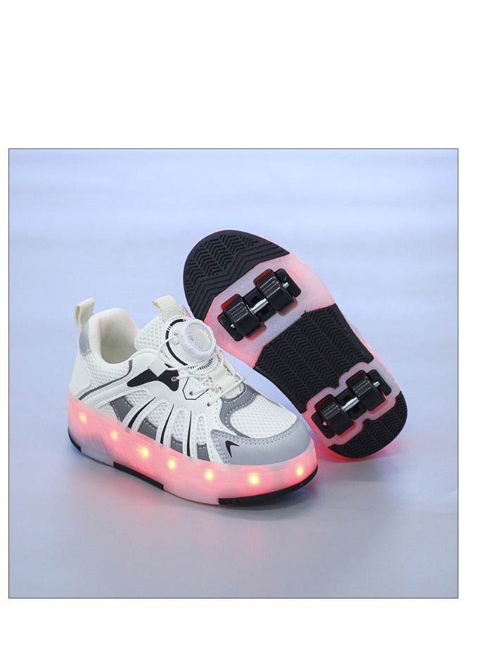 إسكدنيا Glowing Shoes-Children's Cute Double Wheel Flash Skating Shoes - Image 3