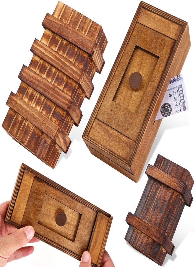 Oppaxf Puzzle Box 3 Pack Wooden Secret Puzzle Box with Hidden Compartment 3D Brain Teaser Magic Drawers Secret Magic Box Wooden Box Puzzle Case Difficult Puzzles Boxs Gift Card for Adults and Kids - Image 1