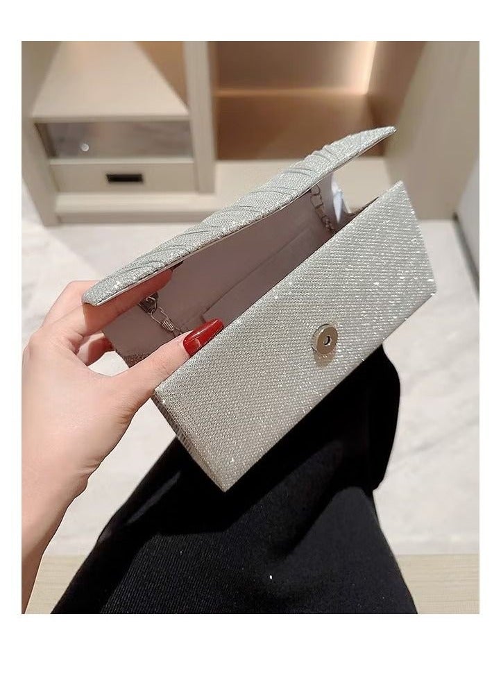 Women Shiny Glitter Evening Clutch Bag Envelope Handbag Chain Purse Bag Crossbody Bag for Wedding Formal Cocktail Party - Image 5