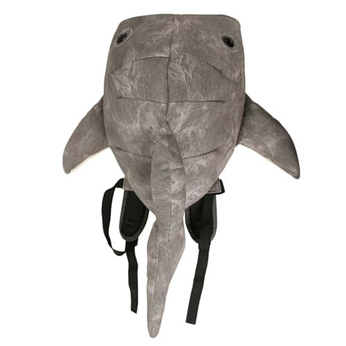 BlingKicks Large Capacity Whale Shark Backpack Cute Street Fashion Bag for Adults Ita bag Light grey 1 - Image 1