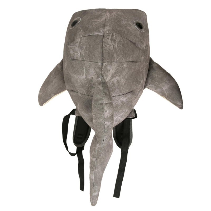 BlingKicks Large Capacity Whale Shark Backpack Cute Street Fashion Bag for Adults Ita bag Light grey 1 - Image 2