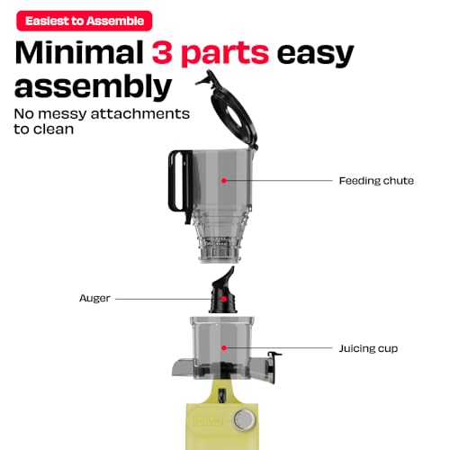 NUUK DRIP Cold Press Juicer For Home | Max Nutrition | Easily Juices Hard Fruits & Veggies | No Chopping with 108mm Wide Chute | Easy Assembly & Cleaning | Tritan Jars for Max Safety | 6 Year Warranty - Image 4
