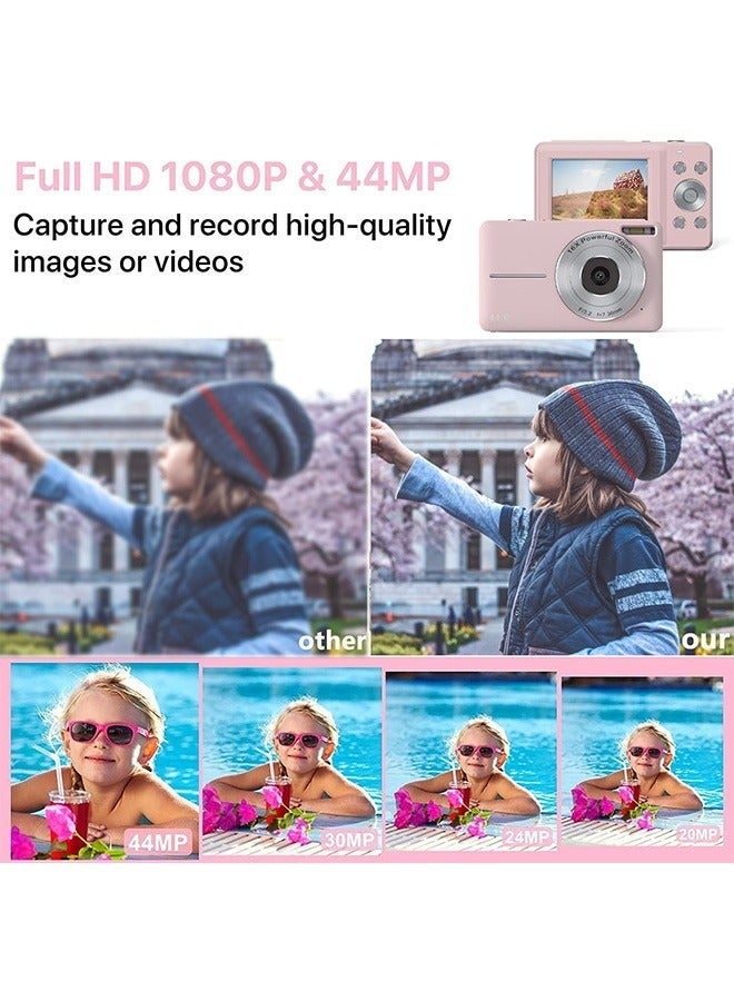 جارلو كاميرا رقمية، كاميرا رقمية للأطفال بدقة FHD 1080P مع بطاقة SD سعة 32 جيجابايت وتقريب رقمي 16X، كاميرا مدمجة صغيرة محمولة للتصوير الفوري للمراهقين والطلاب والأولاد والبنات وكبار السن - Image 2