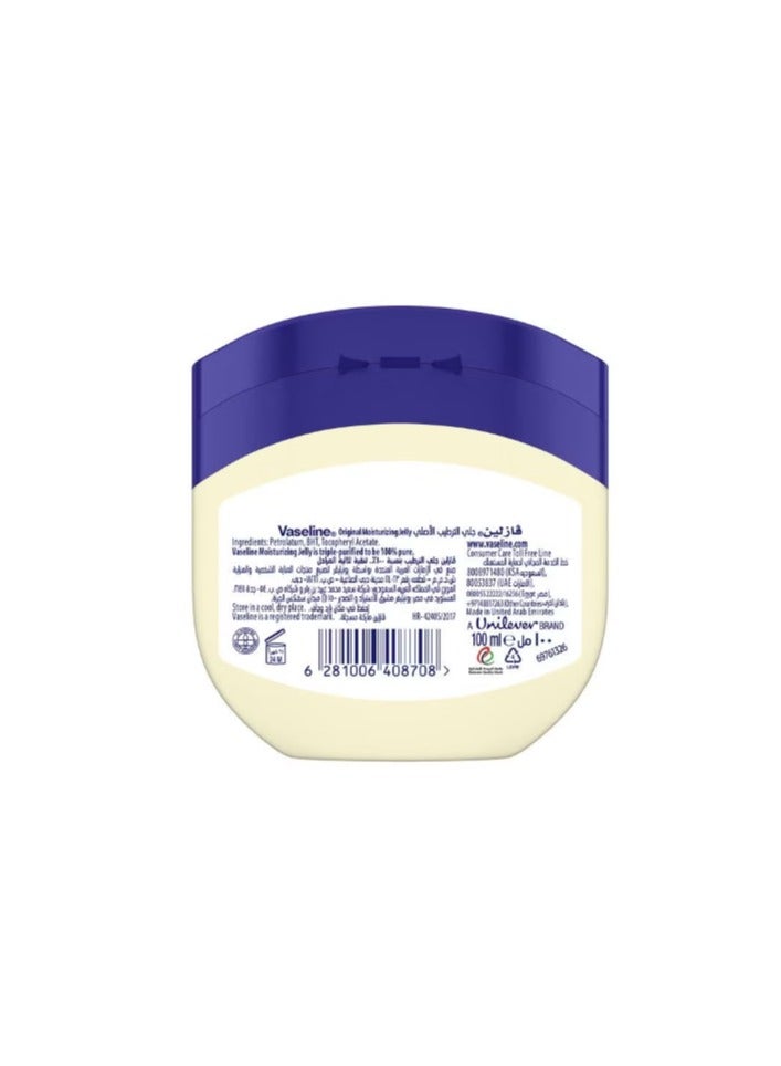فازلين جل مرطب أصلي بتركيبة ثلاثية منقية لحماية البشرة من الجفاف شفاف 100 مل شفاف 100ملليلتر - Image 3