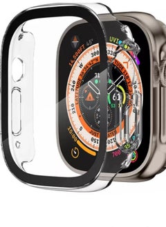 Transparent plastic cover that protects the screen and body of the Apple Watch Ultra 49