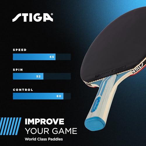 STIGA Summit Ping Pong Paddle - 5-Ply Ultra-Light Blade - 2mm Tournament-Approved Sponge - Flared Handle for Enhanced Control - Image 4