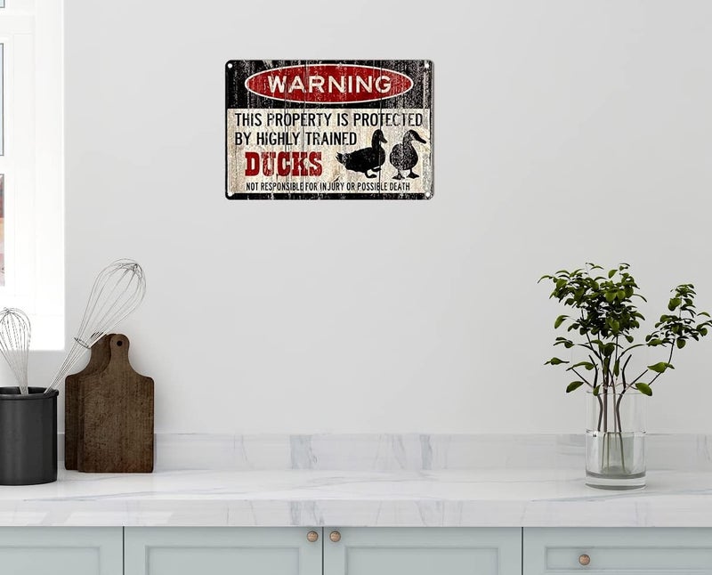 kengtou Vintage Dragon Warning Metal Sign - Image 2