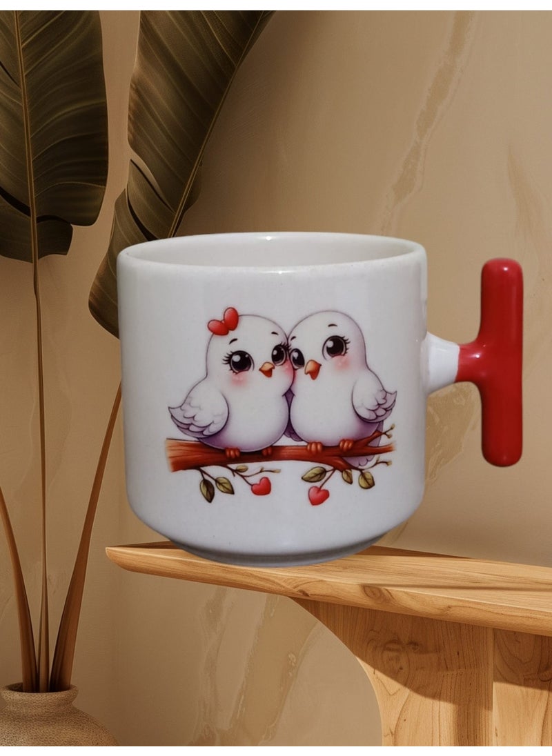Game Fruy Birds on a Branch Double Sided Printed Mug (Red T)  - Image 2