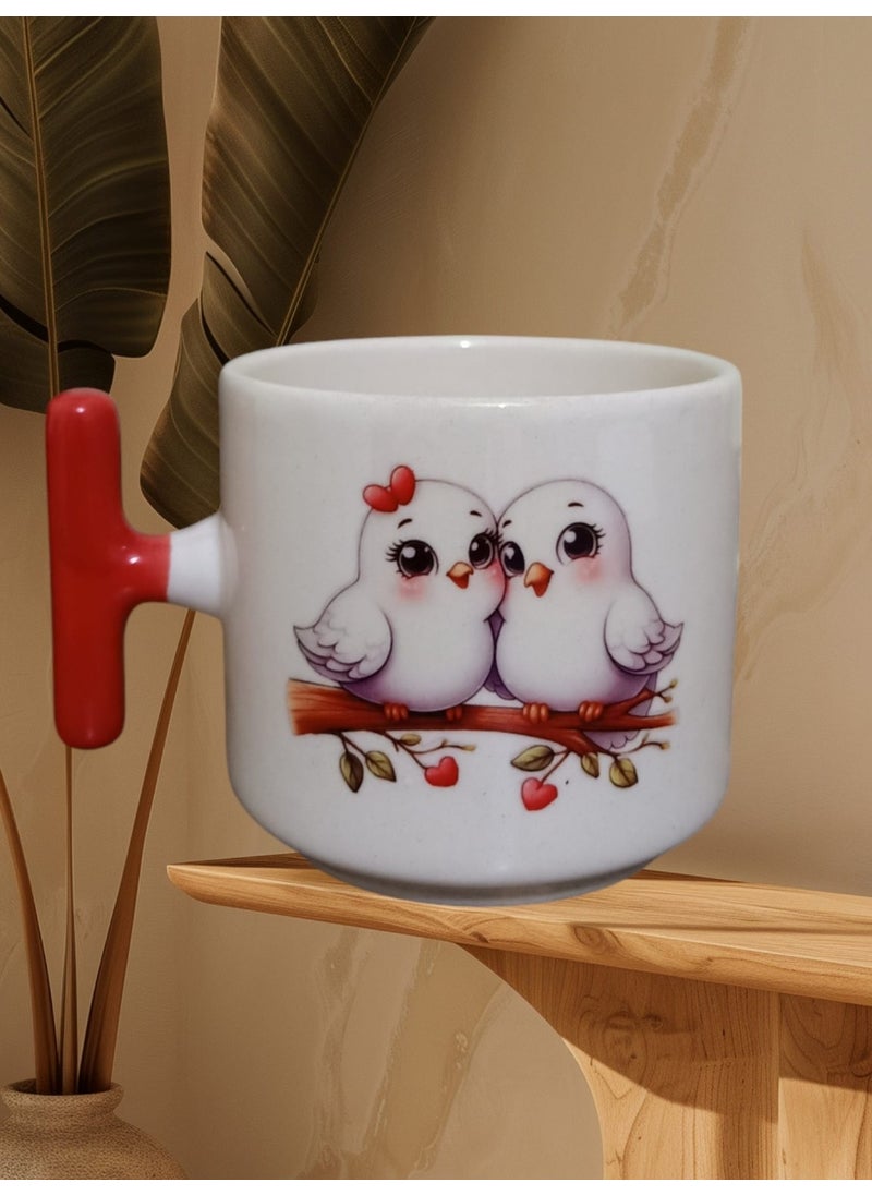 Game Fruy Birds on a Branch Double Sided Printed Mug (Red T)  - Image 1