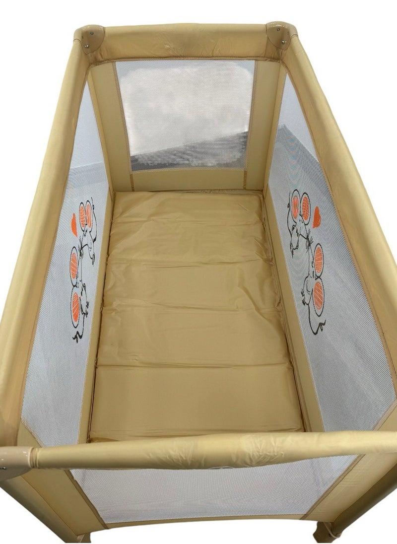 Portable Baby Bed 120*60*75cm, Multifunctional Foldable Travel Bed, Adjustable Infant Travel Bed with Mosquito Net - Yellow - pzsku/Z0A7EBEB1EEE9A0E6903DZ/45/_/1729953881/3d378a2a-e559-4dd3-89bb-fbe6b26d356f