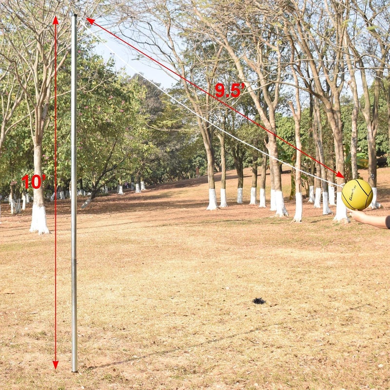 GAMESUN Tetherball and Rope,Full-Size Soft Touch, Portable Tetherballs with Soft Rope - Great Outdoor Game for Kids - Image 3