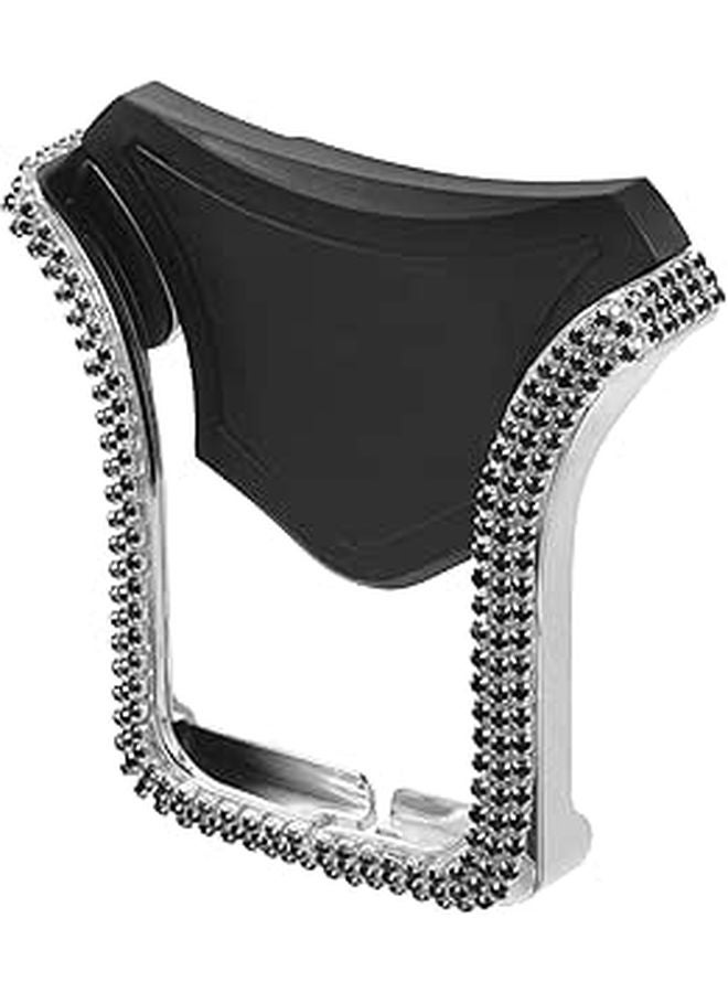 Black Rhinestone Car Air Vent Phone Holder U Shaped Bracket Telescopic Mount for Navigation - Image 1