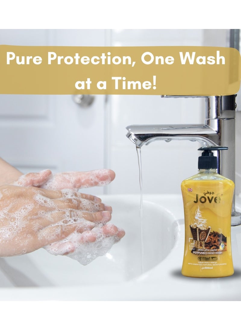 Jove Oud SW3 Hand Wash – 500ml (Pack of 3) | Luxurious Scent, Moisturizing Formula, Gentle on Skin, Anti-Bacterial Protection - Image 4