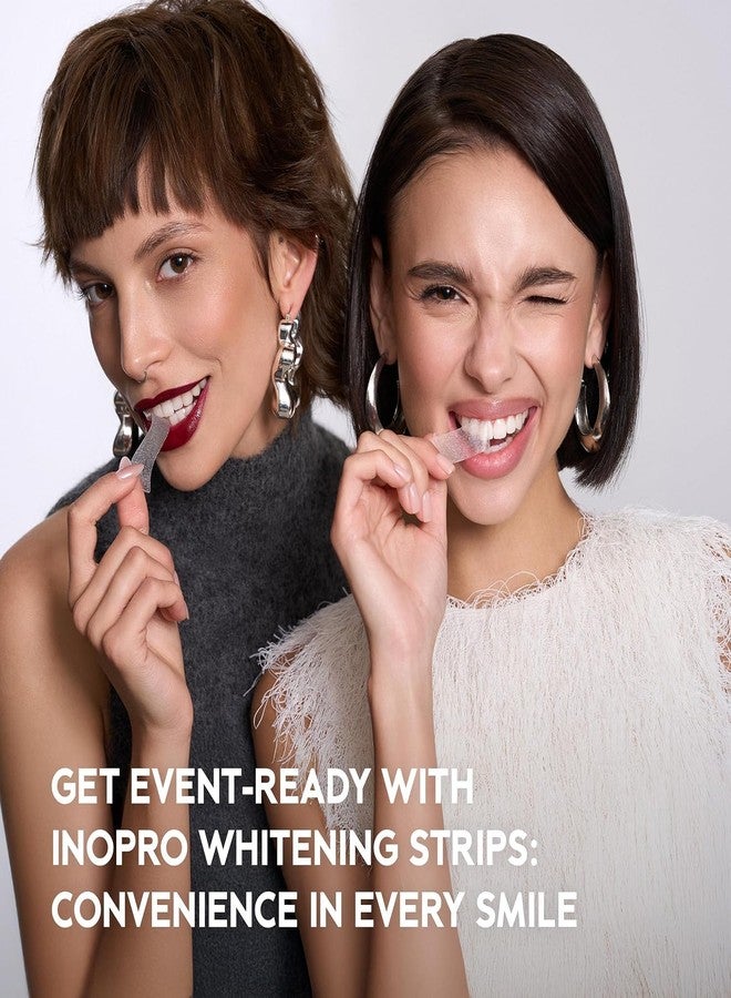InoPro Natural Teeth Whitening Strips Kit 21 Treatments - Sensitive Teeth Whitener, Peroxide Free, Enamel Safe White Strips - Instant Teeth Whitening Without The Harm (42 Strips) - Image 5