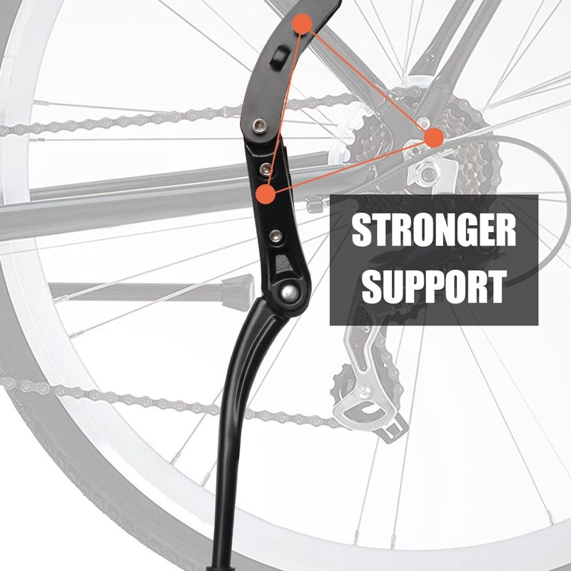 Topcabin Adjustable Aluminium Alloy Bicycle Kickstand - Fit For 22-24-26-28 Inch Mountain/Road/Bmx/Mtb Bike (Three-Support) - Image 4